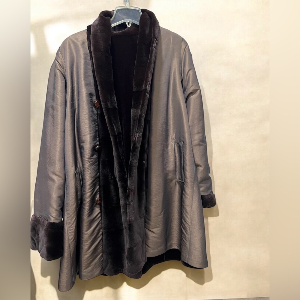 Sheared Mink Fur Jacket – Reversible to Fabric